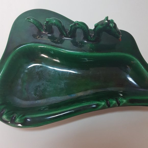 Vintage 1970s Ceramic Ashtray Ogopogo Ogo Pogo British Columbia BC Kelowna - Picture 9 of 10